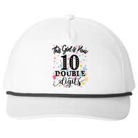 10th Birthday Gifts Shirt This Girl Is Now 10 Double Digits Snapback Five-Panel Rope Hat