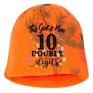 10th Birthday Gifts Shirt This Girl Is Now 10 Double Digits Kati - Camo Knit Beanie