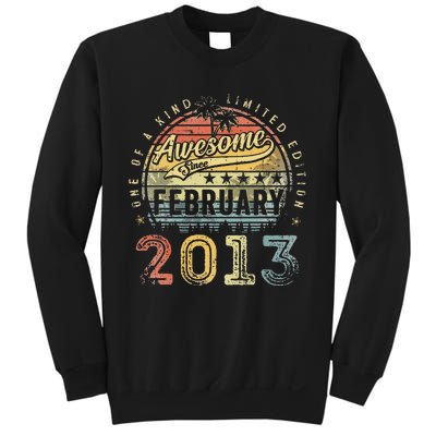 10th Birthday Gift Awesome Since February 2013 10 Year Old Sweatshirt