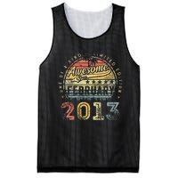 10th Birthday Gift Awesome Since February 2013 10 Year Old Mesh Reversible Basketball Jersey Tank