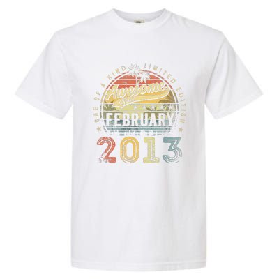 10th Birthday Gift Awesome Since February 2013 10 Year Old Garment-Dyed Heavyweight T-Shirt