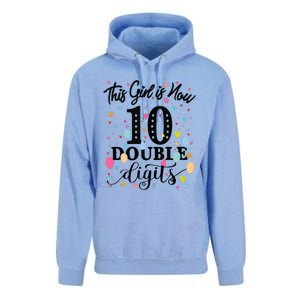 10th Birthday Gifts This Girl Is Now 10 Double Digits Unisex Surf Hoodie