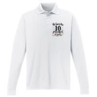 10th Birthday Gifts This Girl Is Now 10 Double Digits Performance Long Sleeve Polo