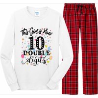 10th Birthday Gifts This Girl Is Now 10 Double Digits Long Sleeve Pajama Set