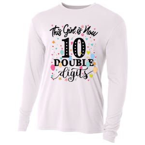 10th Birthday Gifts This Girl Is Now 10 Double Digits Cooling Performance Long Sleeve Crew