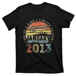 10th Birthday Gift Awesome Since January 2013 10 Year Old Love T-Shirt