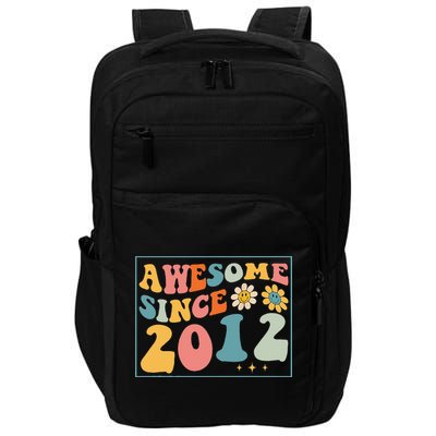 10th Birthday Gifts Awesome Since 2012 10 Years Old Groovy Impact Tech Backpack
