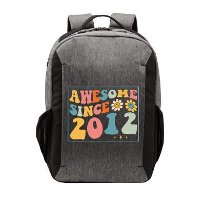 10th Birthday Gifts Awesome Since 2012 10 Years Old Groovy Vector Backpack