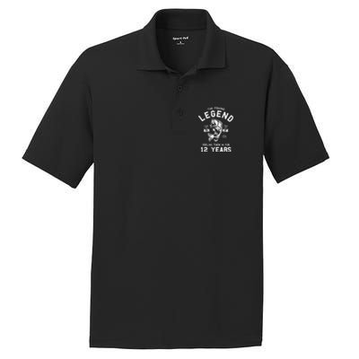 12th Birthday Gift The Fishing Legend 12 Years Fisherman PosiCharge RacerMesh Polo