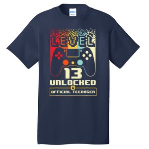 13th Birthday Gift Level 13 Unlocked Officialnager Tall T-Shirt