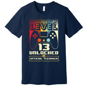 13th Birthday Gift Level 13 Unlocked Officialnager Premium T-Shirt