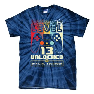 13th Birthday Gift Level 13 Unlocked Officialnager Tie-Dye T-Shirt