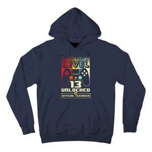 13th Birthday Gift Level 13 Unlocked Officialnager Tall Hoodie