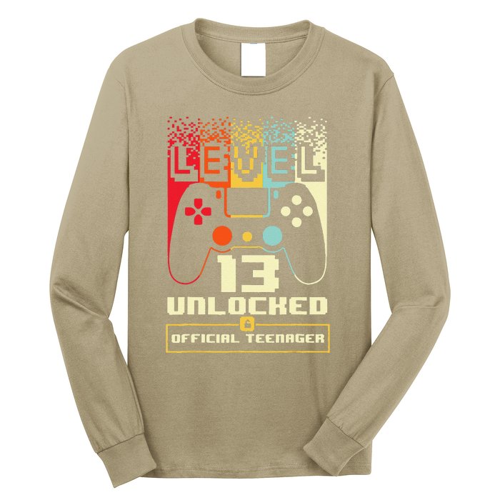 13th Birthday Gift Level 13 Unlocked Officialnager Long Sleeve Shirt