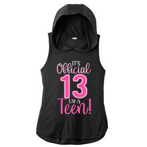 13th Birthday Girl 13 Years Teen Teenager Birthday Ladies PosiCharge Tri-Blend Wicking Draft Hoodie Tank