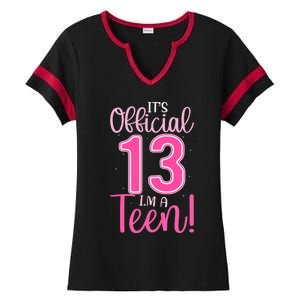 13th Birthday Girl 13 Years Teen Teenager Birthday Ladies Halftime Notch Neck Tee