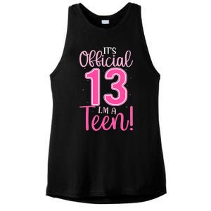 13th Birthday Girl 13 Years Teen Teenager Birthday Ladies PosiCharge Tri-Blend Wicking Tank