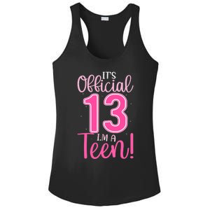 13th Birthday Girl 13 Years Teen Teenager Birthday Ladies PosiCharge Competitor Racerback Tank