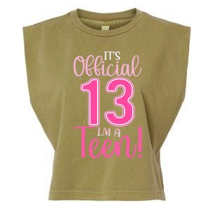 13th Birthday Girl 13 Years Teen Teenager Birthday Garment-Dyed Women's Muscle Tee