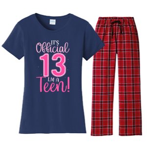 13th Birthday Girl 13 Years Teen Teenager Birthday Women's Flannel Pajama Set