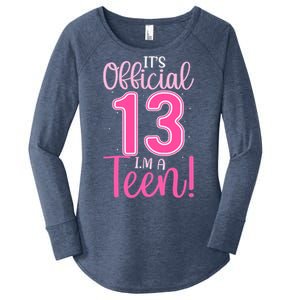 13th Birthday Girl 13 Years Teen Teenager Birthday Women's Perfect Tri Tunic Long Sleeve Shirt