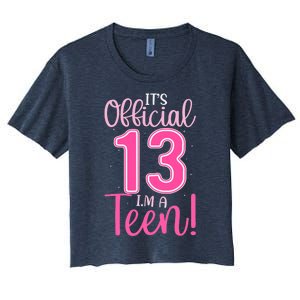 13th Birthday Girl 13 Years Teen Teenager Birthday Women's Crop Top Tee