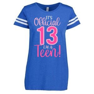 13th Birthday Girl 13 Years Teen Teenager Birthday Enza Ladies Jersey Football T-Shirt