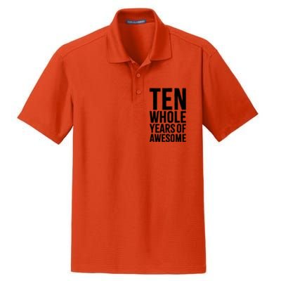 10th Birthday Gift Boy Age 10 Ten Year Old Boys Son T Dry Zone Grid Polo