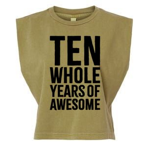 10th Birthday Gift Boy Age 10 Ten Year Old Boys Son T Garment-Dyed Women's Muscle Tee