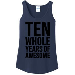 10th Birthday Gift Boy Age 10 Ten Year Old Boys Son T Ladies Essential Tank