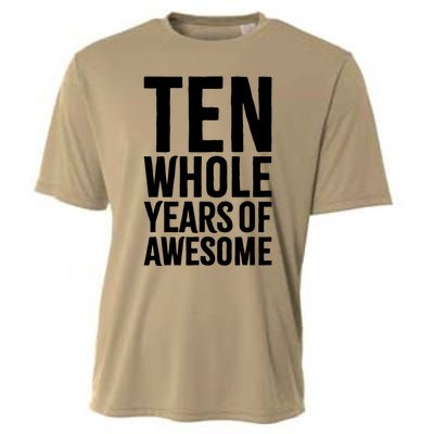 10th Birthday Gift Boy Age 10 Ten Year Old Boys Son T Cooling Performance Crew T-Shirt