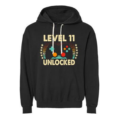 11th Birthday Gifts Boy Funny Gaming Video Gamer 11 Year Old Garment-Dyed Fleece Hoodie