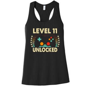 11th Birthday Gifts Boy Funny Gaming Video Gamer 11 Year Old Women's Racerback Tank