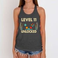 11th Birthday Gifts Boy Funny Gaming Video Gamer 11 Year Old Women's Knotted Racerback Tank