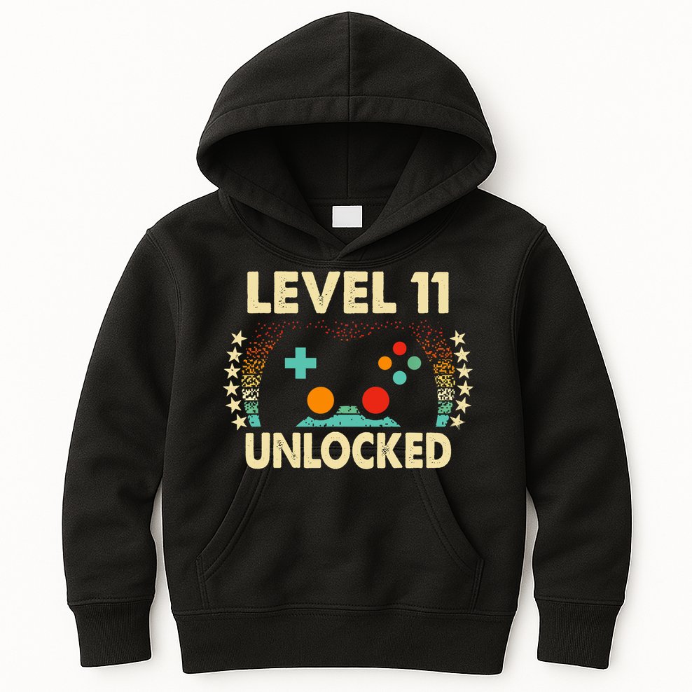 11th Birthday Gifts Boy Funny Gaming Video Gamer 11 Year Old Kids Hoodie