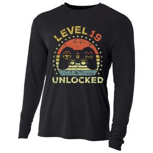 19th Birthday Gaming Level 19 Unlocked Cooling Performance Long Sleeve Crew