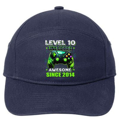 10th Birthday Gamer 10 Year Old Funny Bday Boy Ten Son 7-Panel Snapback Hat