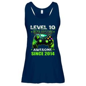 10th Birthday Gamer 10 Year Old Funny Bday Boy Ten Son Ladies Essential Flowy Tank