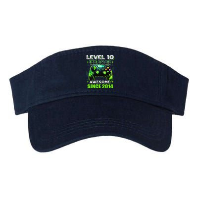 10th Birthday Gamer 10 Year Old Funny Bday Boy Ten Son Valucap Bio-Washed Visor