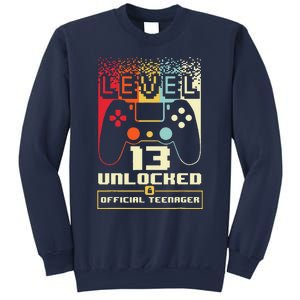 13th Birthday Gift Level 13 Unlocked Nager Sweatshirt