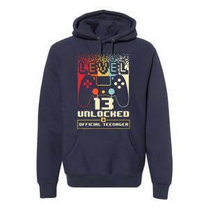 13th Birthday Gift Level 13 Unlocked Nager Premium Hoodie