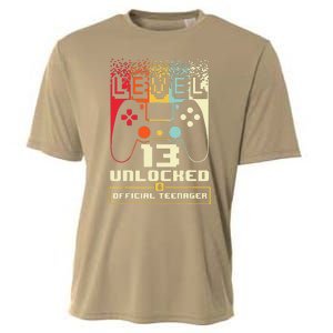 13th Birthday Gift Level 13 Unlocked Nager Cooling Performance Crew T-Shirt