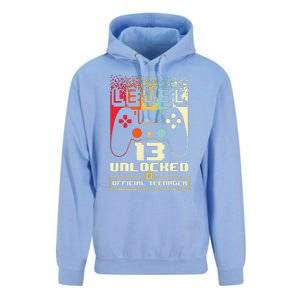 13th Birthday Gift Level 13 Unlocked Nager Unisex Surf Hoodie