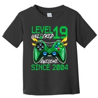 19th Birthday Gift Level 19 Unlocked Awesome 2004 Gamer Toddler T-Shirt