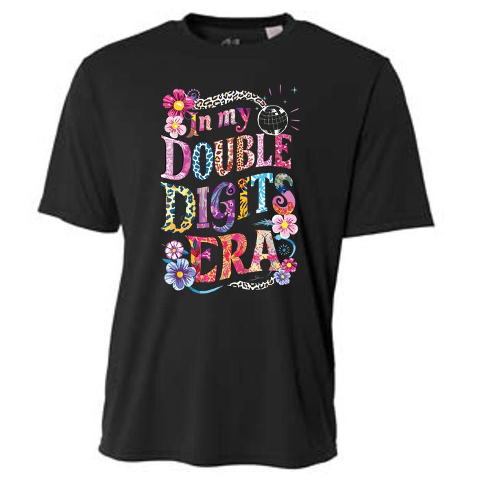 10th Birthday Girl In My Double Digits Era Retro 10 Year Old Cooling Performance Crew T-Shirt