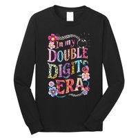 10th Birthday Girl In My Double Digits Era Retro 10 Year Old Long Sleeve Shirt