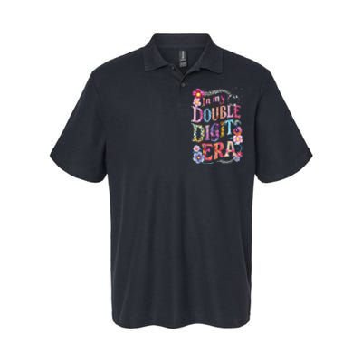 10th Birthday Girl In My Double Digits Era Retro 10 Year Old Softstyle Adult Sport Polo