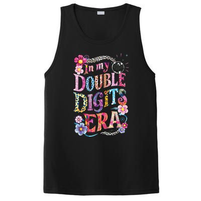 10th Birthday Girl In My Double Digits Era Retro 10 Year Old PosiCharge Competitor Tank