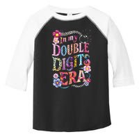 10th Birthday Girl In My Double Digits Era Retro 10 Year Old Toddler Fine Jersey T-Shirt