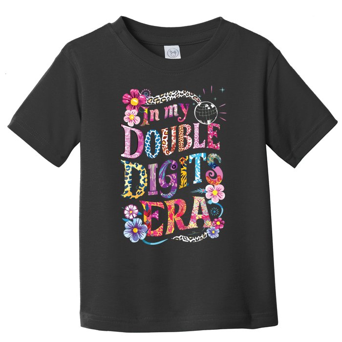 10th Birthday Girl In My Double Digits Era Retro 10 Year Old Toddler T-Shirt